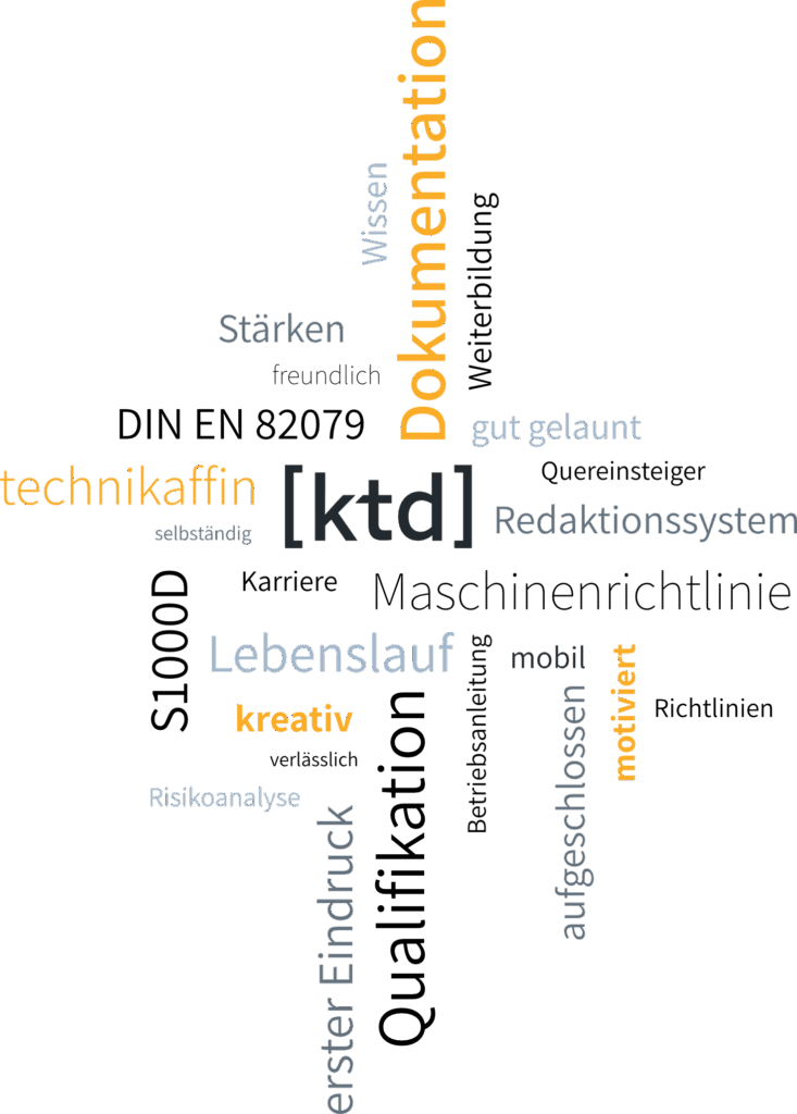 Wortwolke zu ktd
Maschinenrichtlinie
Dokumentation
S1000D
Redaktionssystem
DIN EN 82079
